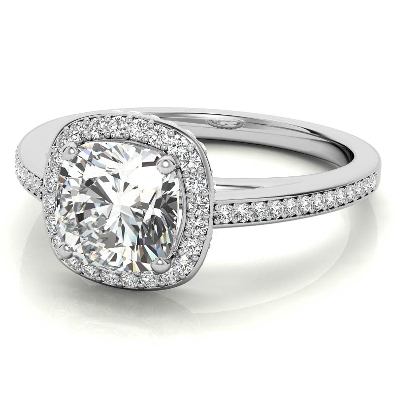 Cushion Legacy Halo Moissanite Engagement Ring