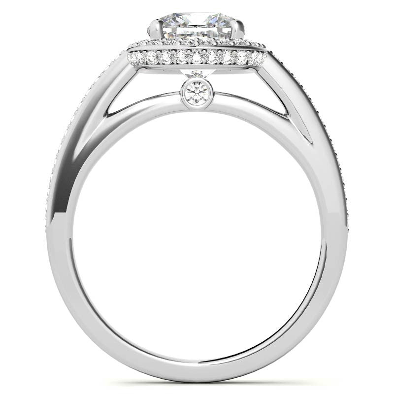 Cushion Legacy Halo Moissanite Engagement Ring