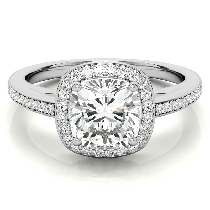 Cushion Legacy Halo Moissanite Engagement Ring