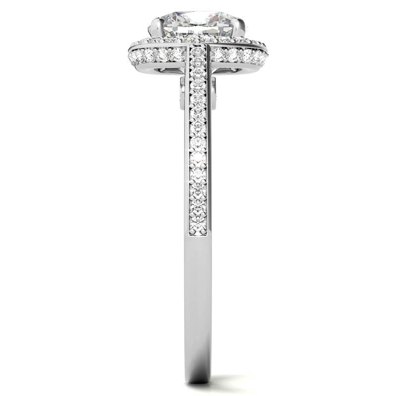 Cushion Legacy Halo Moissanite Engagement Ring