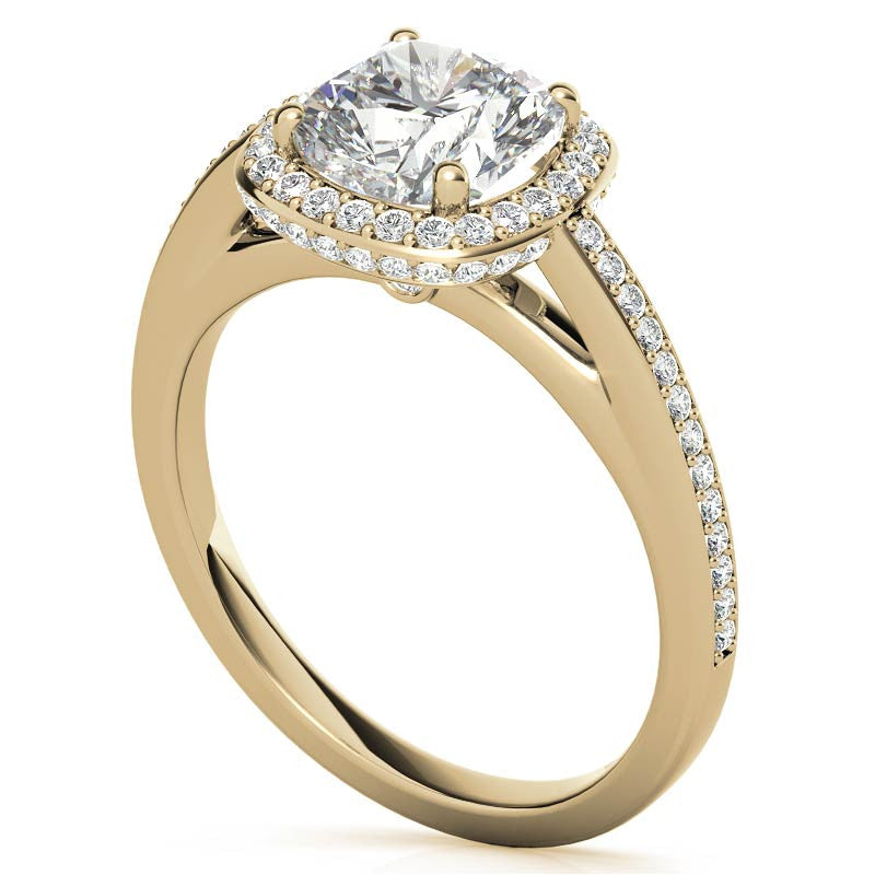 Cushion Legacy Halo Moissanite Engagement Ring