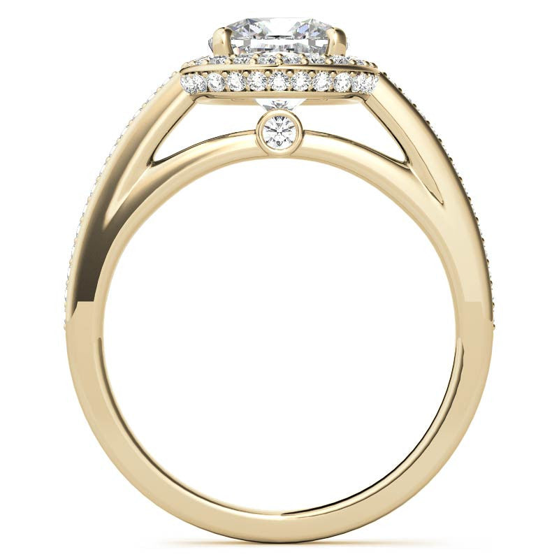 Cushion Legacy Halo Moissanite Engagement Ring