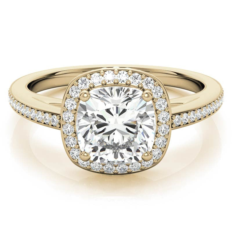 Cushion Legacy Halo Moissanite Engagement Ring