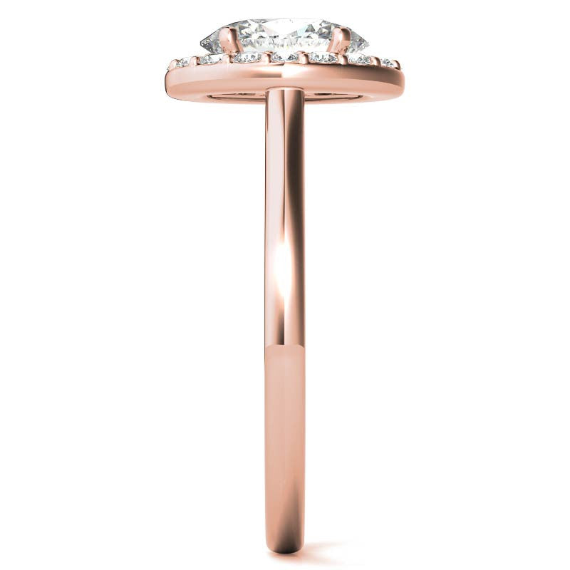 Embrace Oval Halo Moissanite Engagement Ring