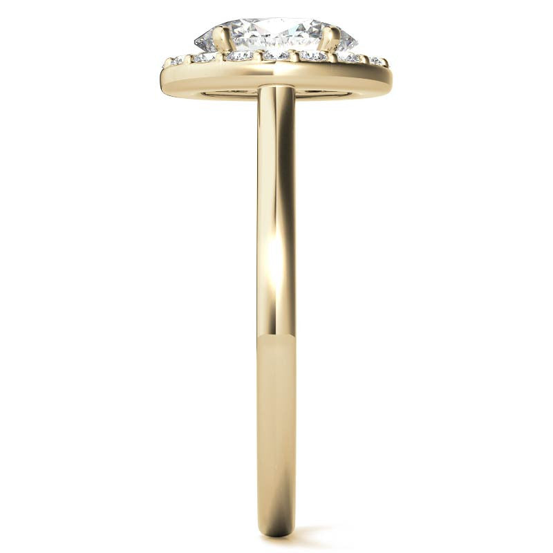 Embrace Oval Halo Moissanite Engagement Ring
