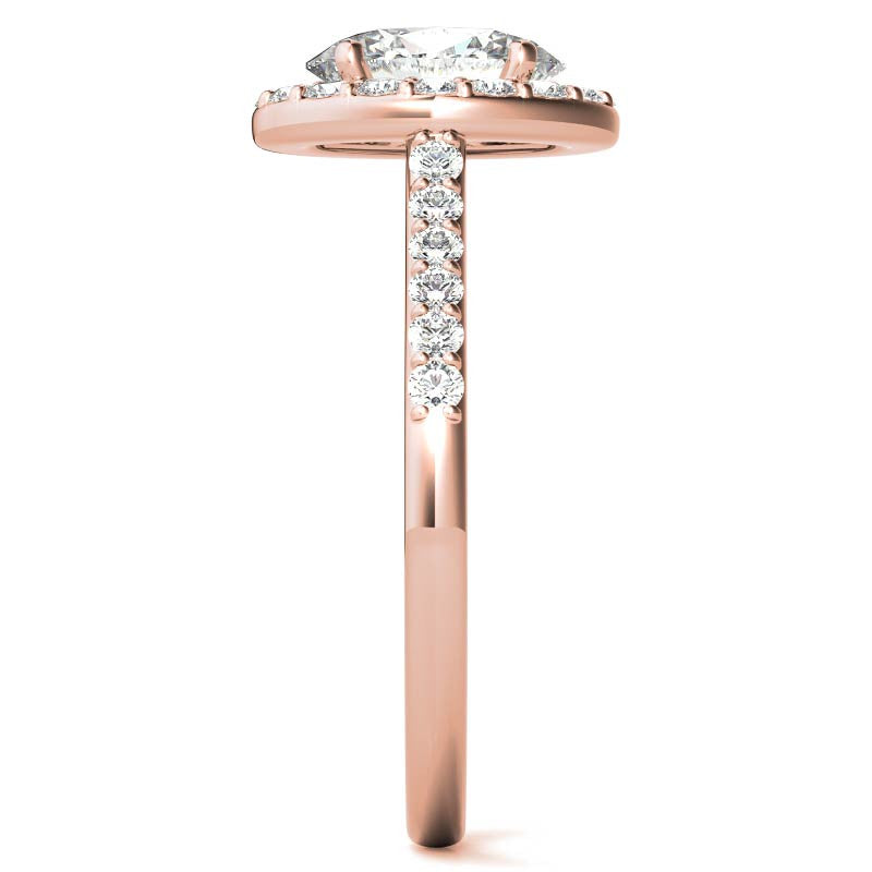 Embrace Oval Halo Moissanite Engagement Ring