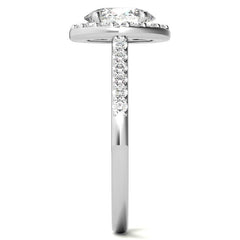 Embrace Oval Halo Moissanite Engagement Ring