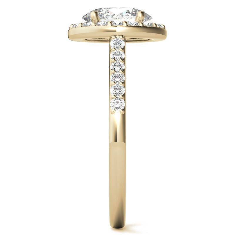 Embrace Oval Halo Moissanite Engagement Ring