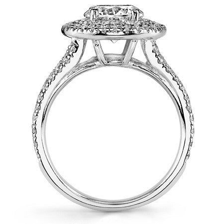 Round Double Halo Moissanite Engagement Ring