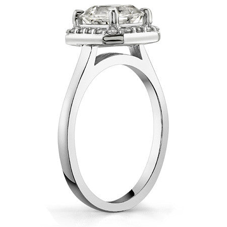 Embrace Radiant/Emerald Halo Moissanite Engagement Ring