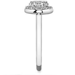 Embrace Radiant/Emerald Halo Moissanite Engagement Ring