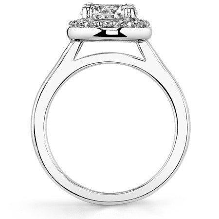 Embrace Radiant/Emerald Halo Moissanite Engagement Ring