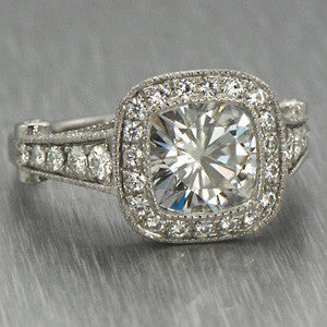 Ornate Legacy Moissanite Engagement Ring