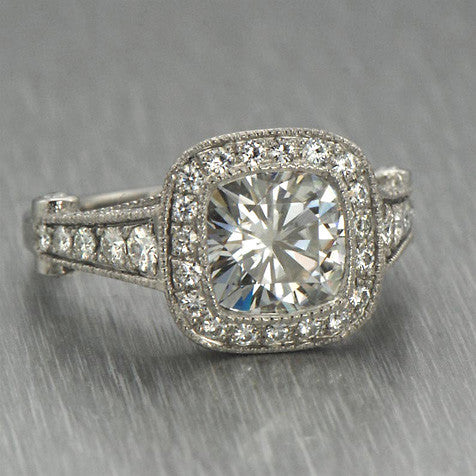 Ornate Legacy Moissanite Engagement Ring