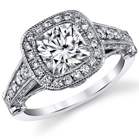 Ornate Legacy Moissanite Engagement Ring