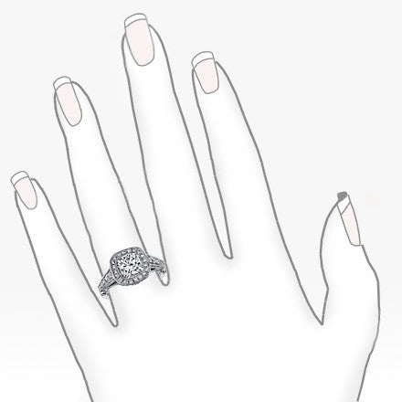 Ornate Legacy Moissanite Engagement Ring