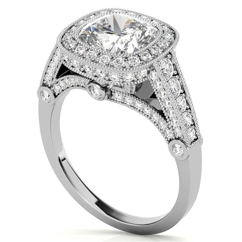Ornate Legacy Moissanite Engagement Ring