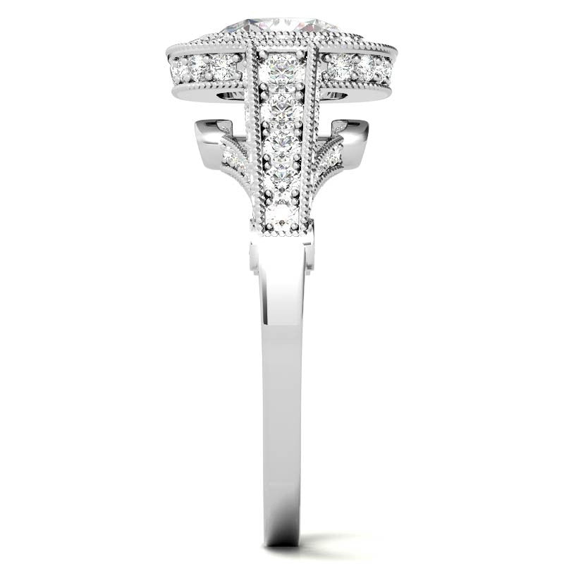 Ornate Legacy Moissanite Engagement Ring