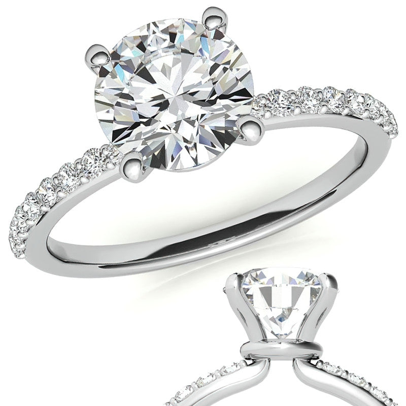 Round Brilliant Moissanite Engagement Ring