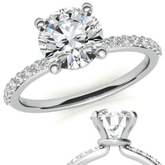 Round Brilliant Moissanite Engagement Ring