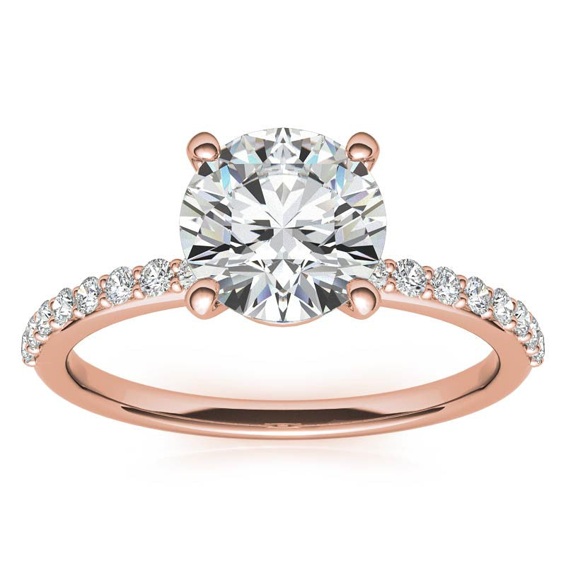 Round Brilliant Moissanite Engagement Ring