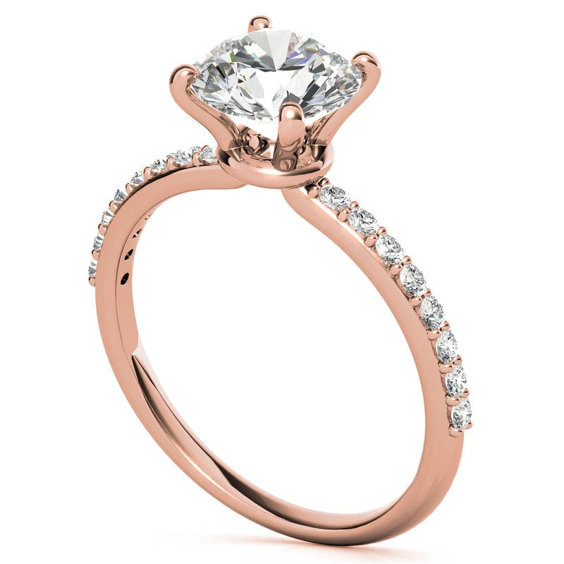 Round Brilliant Moissanite Engagement Ring