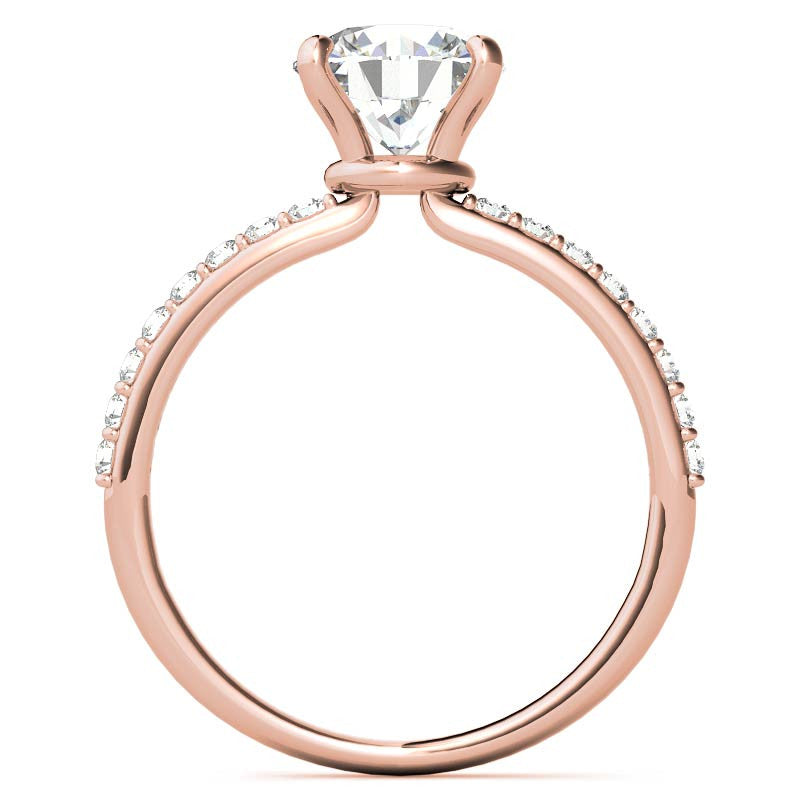 Round Brilliant Moissanite Engagement Ring
