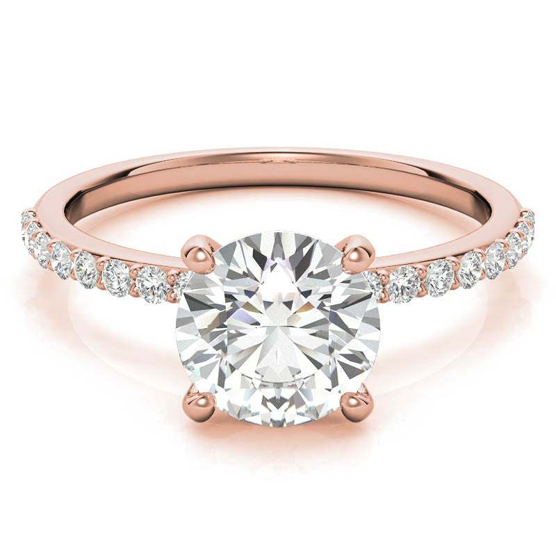 Round Brilliant Moissanite Engagement Ring