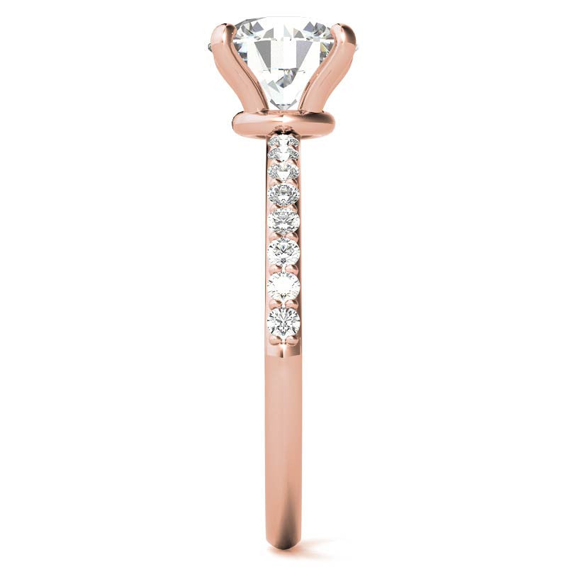 Round Brilliant Moissanite Engagement Ring