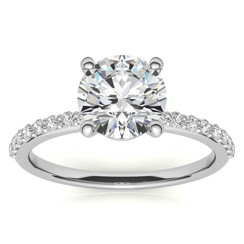 Round Brilliant Moissanite Engagement Ring