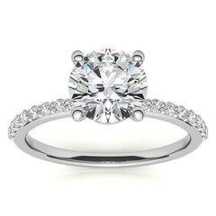 Round Brilliant Moissanite Engagement Ring