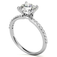 Round Brilliant Moissanite Engagement Ring
