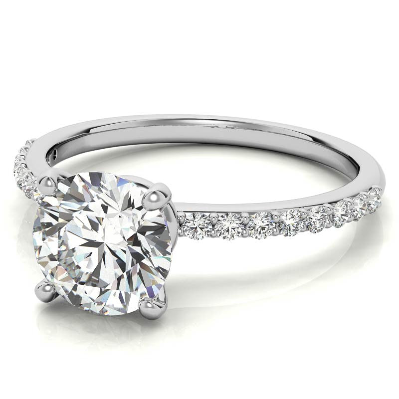 Round Brilliant Moissanite Engagement Ring