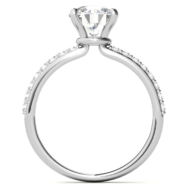 Round Brilliant Moissanite Engagement Ring
