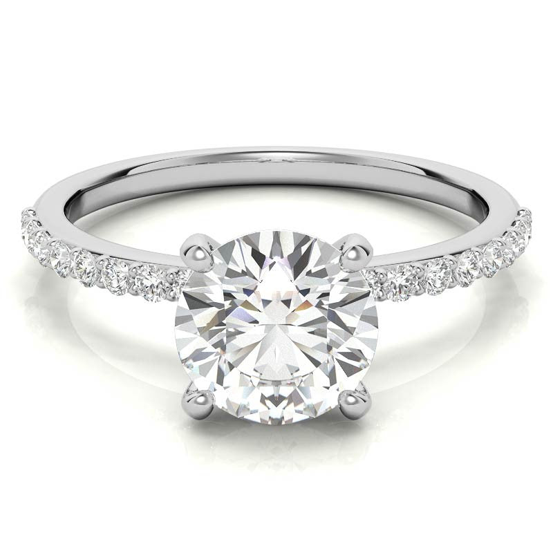 Round Brilliant Moissanite Engagement Ring