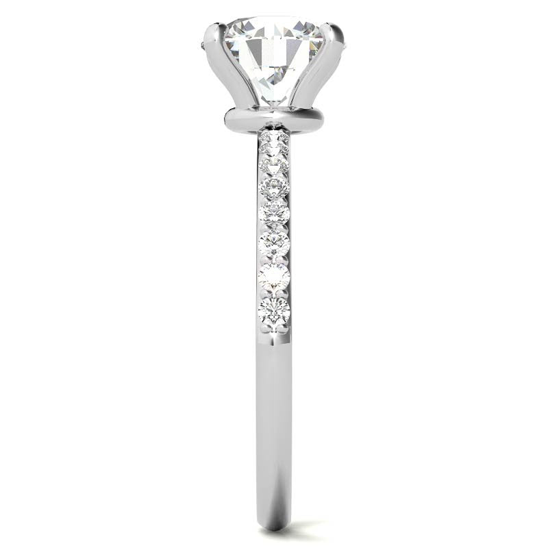 Round Brilliant Moissanite Engagement Ring