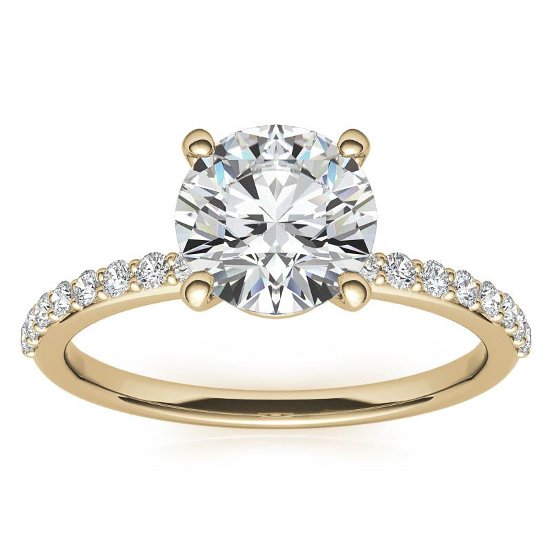 Round Brilliant Moissanite Engagement Ring