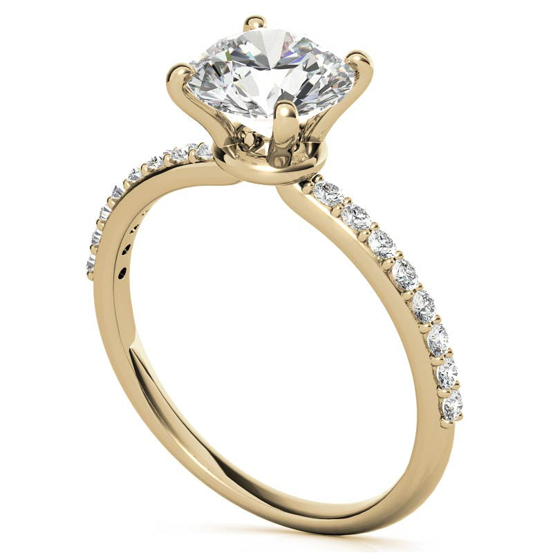 Round Brilliant Moissanite Engagement Ring