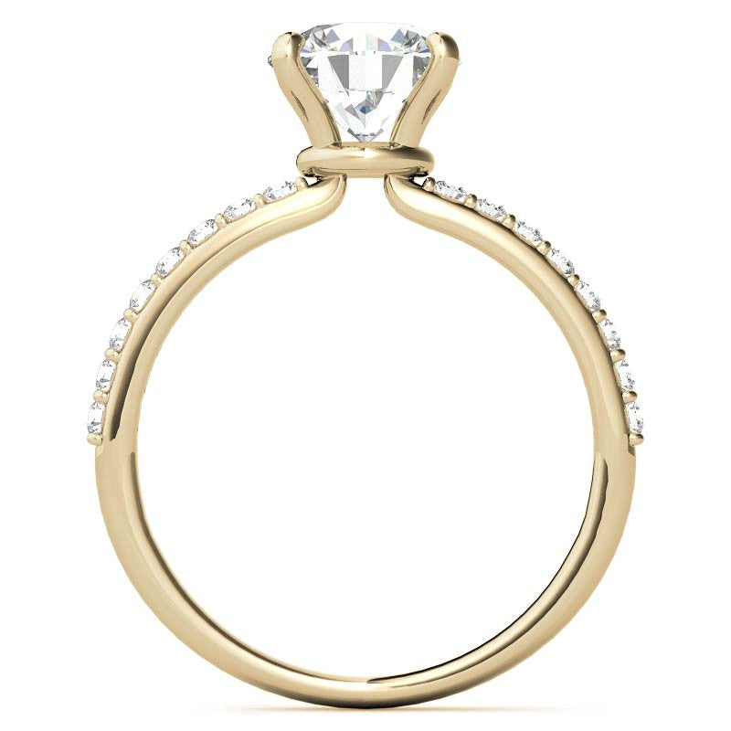 Round Brilliant Moissanite Engagement Ring