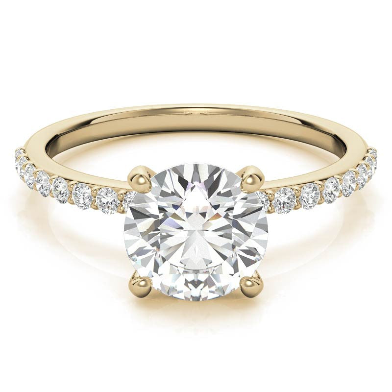 Round Brilliant Moissanite Engagement Ring