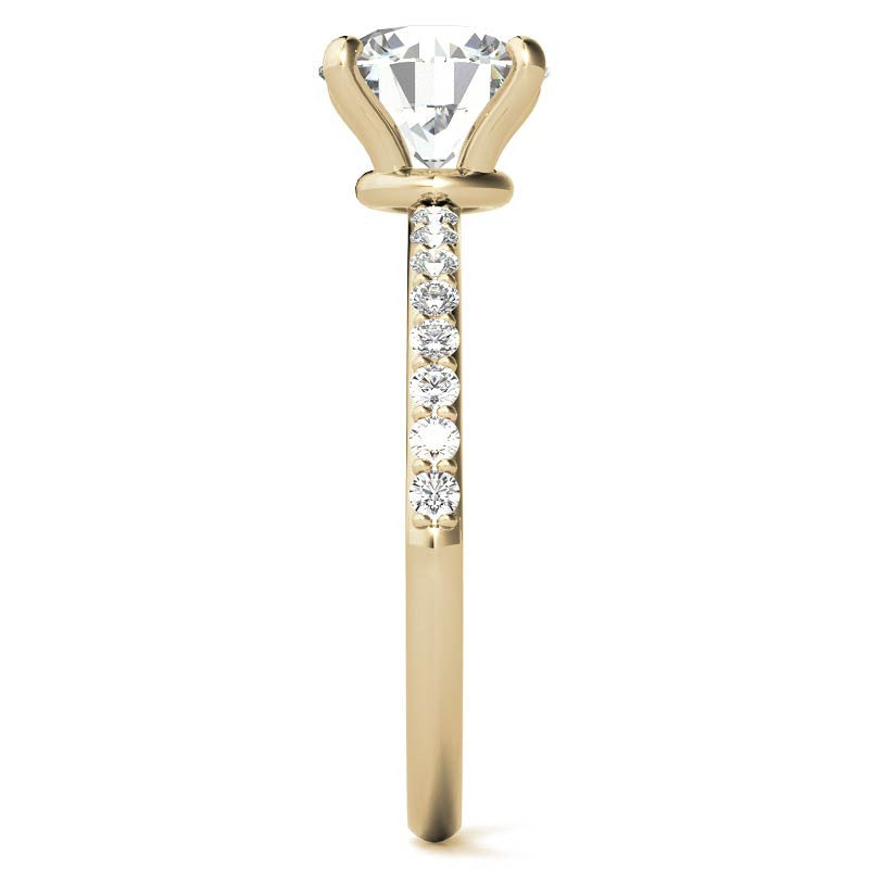 Round Brilliant Moissanite Engagement Ring