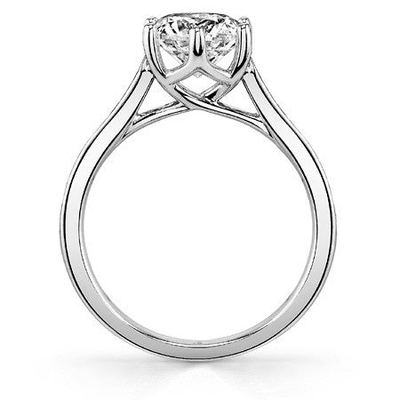 Round 6-Prong Trellis Moissanite Engagement Ring