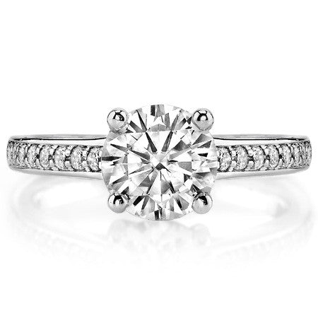Trellis Square Shank Moissanite Engagement Ring