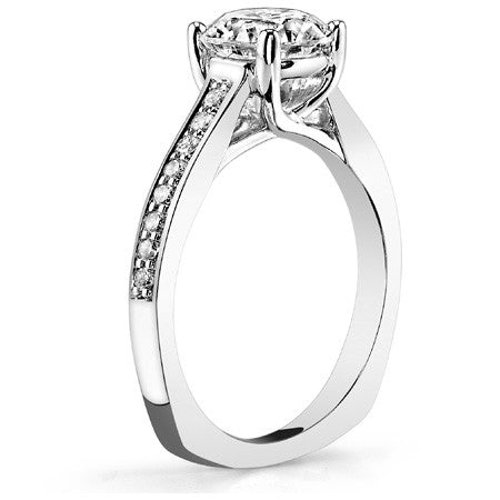 Trellis Square Shank Moissanite Engagement Ring