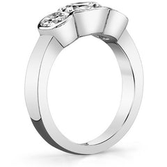 Three-Stone Round Brilliant Moissanite Ring