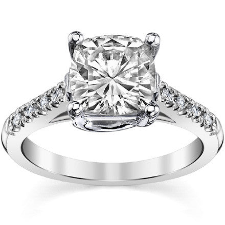 Cushion Trellis Moissanite Engagement Ring