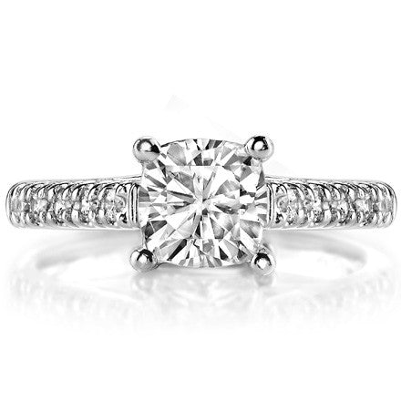 Cushion Trellis Moissanite Engagement Ring