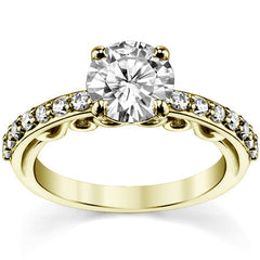 Round Designer Inspired Moissanite Engagement Ring