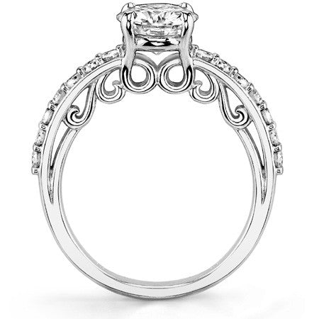 Round Designer Inspired Moissanite Engagement Ring
