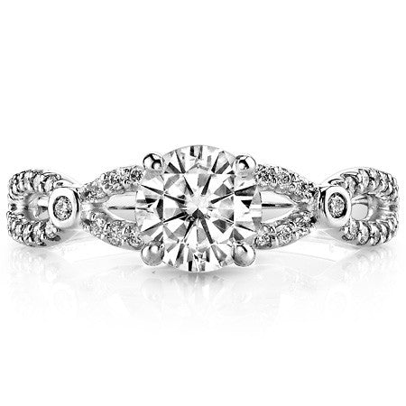 Split Shank Moissanite & Diamond Engagement Ring